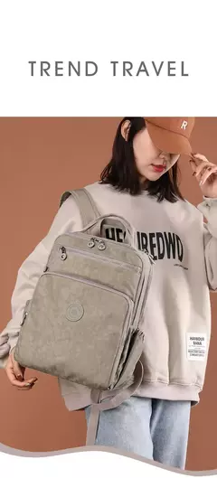 Mochila impermeável de nylon para homens e mulheres, mochila leve para laptop, na internet