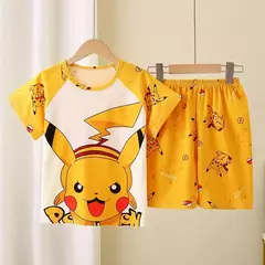 Conjunto de pijamas infantis de manga curta, roupas infantis, roupas infantis, roupas infantis, roupas infantis, verão - comprar online
