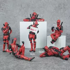 6 decoração de mesa deadpool carro escritório em casa 8cm X-MAN engraçado bonito figura modelo brinquedos na internet