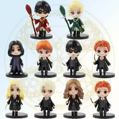 Padrões completos q posket harri potter dumbledore malfoy ron hermione snape hedwig pvc figura de vinil brinquedos boneca presente de natal brinquedo