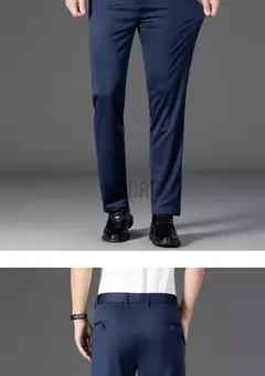 KUBRO-Calça casual reta masculina de seda e gelo, calça masculina, roupa seca rápida, coreana, nova, primavera, outono, 2024 - Wolf Magazine