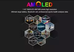 Smartwatch amoled AK59 com bateria grande para senhoras, pulseira de metal de borracha, relógio esportivo, BT Call 400mAh, moda luxuosa - Wolf Magazine