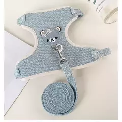 1/conjunto de arnês para cães pequenos, arnês e coleira ajustável para cães e gatos, coleira para cães e gatos, acessórios para cães e gatos - comprar online
