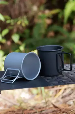 Portátil ultraleve alumínio liga água Cup, Outdoor Camping Cup, 300ml