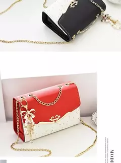 Lantejoula embelezada PU poliéster bolsa crossbody para senhoras, bolsa de ombro pequena, pingente cruz quadrada borla, moda na moda na internet