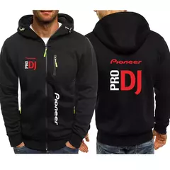 Imagem do DJ Pioneer Pro homens com capuz de zíper, moletons estampados de lã, casacos Harajuku casuais, tops de casacos, nova moda, 2024