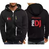 DJ Pioneer Pro homens com capuz de zíper, moletons estampados de lã, casacos Harajuku casuais, tops de casacos, nova moda, 2024