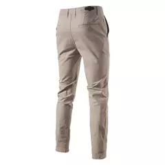 AIOPESON Algodão casual Calças Masculinas Cor sólida Ajuste fino Calças Masculinas Nova Primavera Outono Alta qualidade Calças executivas clássicas masculinas - Wolf Magazine