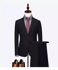 Monocromático Terno de escritório formal, vestido de casamento do noivo, blazer de marca high-end, calças colete, S-6XL, conjunto de 3 peças, vestido de festa - comprar online