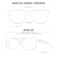 BARCUR Design Madeira Óculos De Sol Homem Natural Noz Óculos De Sol Mulheres Óculos Polarizantes Óculos UV Proteção Eyewear - Wolf Magazine