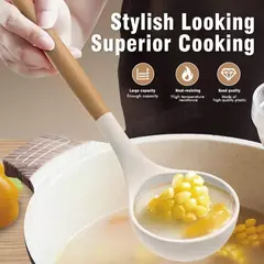 Utensílios De Cozinha De Silicone De Grau Alimentício, Cozinhando Conjunto De Utensílios De Cozinha, Panelas, Turner, Espátula, Colher De Medição, Prático, 14Pcs