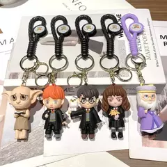 Harry potter chaveiro encantos figura mágico pvc estéreo pingente boneca saco pingente decoração carro chaveiro surpresa presentes de férias - Wolf Magazine