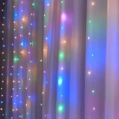 6m decoração de natal controle remoto feriado casamento conto de fadas flor anel luz quarto cortina caixa bateria luz da corda