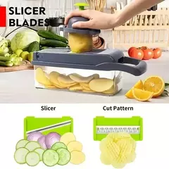 14/16 em 1 multifuncional picador de vegetais alça grelha de alimentos picador de alimentos fatiador de vegetais corte itens de cozinha cocina na internet
