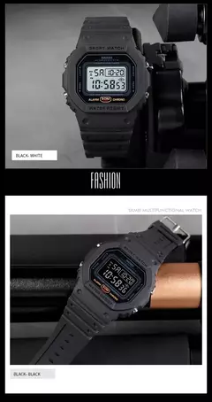 SKMEI-Relógios de pulso militares impermeáveis para homens, 1628 relógio esportivo, display LED, relógio masculino, contagem regressiva digital, 1988