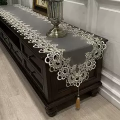 Toalha De Mesa De Renda De Flor Antiderrapante, Tampa De Mesa, Retângulo, Cozinha, Jantar, Café, Festa, Mesa, Decoração Do Armário - loja online