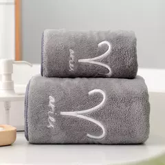 Toalha De Banho De Constelação Macia Grande, Absorvente Espessado, Folhas Bordadas, Banho Do Banheiro