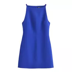 TRAF-Mini vestido de cabedal feminino fora do ombro, elegante vestidos de festa, branco, preto, vermelho, azul, curto, verão, novo - loja online
