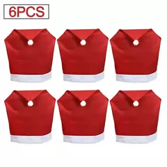 Imagem do Santa Hat Chair Cover para o Natal, decoração de mesa, presentes, 1-10pcs