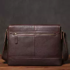 ROOG-Saco de estilingue de ombro em couro genuíno, pasta masculina, crossbody luxo vintage, couro casual, bolsa mensageiro para iPad, 12,9 polegadas na internet