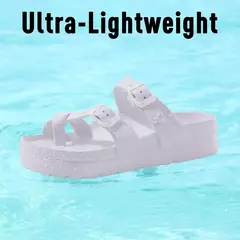 Pallene-Sandálias femininas de plataforma tamancos, chinelos de sola grossa, sandálias femininas de praia ao ar livre com suporte de arco, sapatos macios de EVA na internet