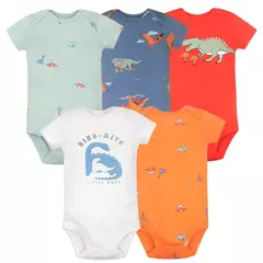 Bebê recém-nascido Cartoon Cotton Bodysuit, Macacão infantil, Roupas da moda, Roupas de menino e menina, 5pcs por lote - comprar online
