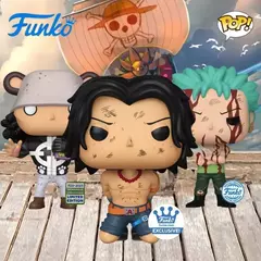 Figura de ação série uma peça funko pop luffy zoro usopp decoração de mesa ornamento estátua boneca brinquedos criança edição limitada presente