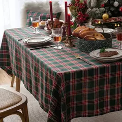 Toalha de mesa quadriculada temática do Natal, adequado para festas banquetes e restaurantes, decoração da cozinha na internet