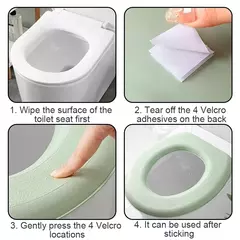 Tampa De Assento Sanitário De Silicone Lavável, Adesivo Impermeável, Tampa De Tampa Do Toalete De Espuma, Copo Portátil, Acessórios Do Banheiro - Wolf Magazine