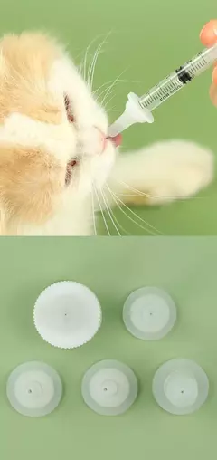 Conjunto de dispositivo de alimentação para animais de estimação, garrafa para cuidados com cães e gatos, seringa, dispositivo de alimentação para gatinhos recém-nascidos com garrafa de alimentação, dispositivo de medicação para cachorros