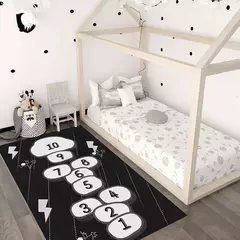Tapete antiderrapante para jogos de desenhos animados para crianças, decoração de lar, baby crawling, meninos e meninas, cinza claro, jogo, enfeites infantis - loja online