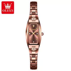 OLEVS-Mulheres Rose Gold Quartz Relógios De Pulso, Senhoras Relógios De Diamante, Pulseira De Aço De Tungstênio, Impermeável, Nobre, 5501 - comprar online