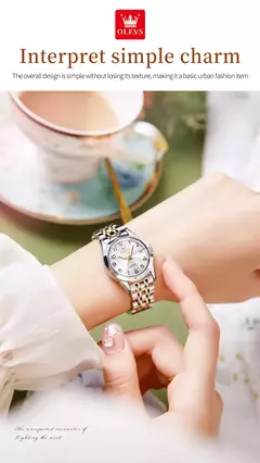 OLEVS-Relógio de quartzo para mulheres, aço inoxidável sólido, mostrador digital, pulseira elegante impermeável, espelho losango, conjunto presente - comprar online