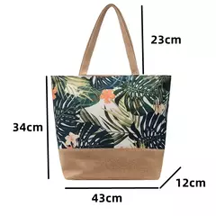 Bolsa de lona dobrável para mulheres, impressão de flores, grafite, bolsa de ombro, casual, tamanho grande, moda feminina na internet