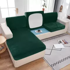 Sofá de pelúcia antiderrapante Slipcover, capa de sofá elástica para quarto, escritório, sala de estar, decoração de casa, sofá, protetor de móveis, 1pc - loja online