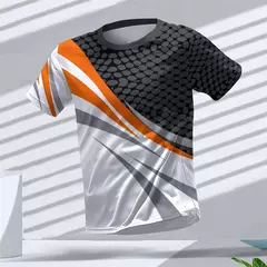 New Hot-Selling Outdoor Running Sports Respirável Quick-Secagem Roupas de Fitness Casual Wear Impressão 3D Em Torno Do Pescoço Adulto T-Shirt - comprar online