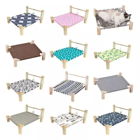 Almofada respirável para cama de gato, pano de substituição de cama para resfriamento de verão para cachorro, cama elevada, cama