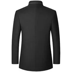 Homens Cashmere Blazers Ternos Casacos Stand-up Collar Negócios Ternos Casuais Casacos Masculino Slim Fit Blazers Casacos Blazers Casacos - comprar online
