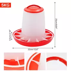 1/3/5/9kg balde alimentador automático de frango galo galinha dispositivo de alimentação, animais de fazenda aves codorna pombos suprimentos de alimentação 1 pc - loja online