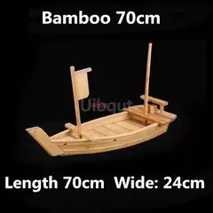 Imagem do Artesanal De Madeira Japonesa Sushi Barcos, Bandeja De Marisco, Navio Sashimi, Assorted Cold Dish, Restaurante Ferramenta, Grande, 40cm a 90cm