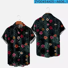 Moda masculina verão t-shirts havaiano impressão 3d aconchegante casual um botão camisas de manga curta praia camisas de grandes dimensões na internet