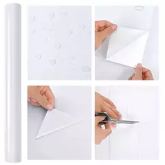 Papel de parede impermeável e à prova de fogo auto-adesivo para Fogão, Pearlescent White Marble Contact Paper, Vinil, Peel e Stick Decor Adesivos - comprar online