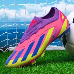 Botas de futebol respiráveis para homens, picos longos, chuteiras de futebol, esporte ao ar livre, treinamento, sapatos de futebol para meninos, jogo antiderrapante, confortável, novo - comprar online