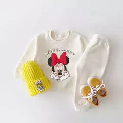 Mickey Mouse moletons estampados para bebês meninos, moletons e calças com gola O, roupas de treino cinza, moda casual, novo estilo - Wolf Magazine
