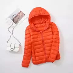 Casaco fino leve com capuz de pato para mulheres, casaco curto fino, streetwear quente, branco, plus size, casacos, outono, inverno, 2023 - comprar online