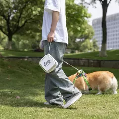 Tigelas dobráveis espessadas para animais de estimação, tigelas duplas para uso externo, utensílios de mesa para viagem, tigelas alimentares para cães, suprimentos para animais de estimação, tigelas portáteis para cães