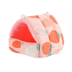 Cama pequena para animais de estimação, mini gaiola fofa, tapete quente, ninho de cobaia, casa de hamster, coelho, casa do esquilo, inverno na internet
