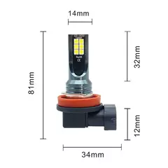 Imagem do 2 pçs h11 h8 h4 h7 h1 h16 h3 h10 9005 hb3 9006 hb4 led luzes de nevoeiro do carro 6000k lâmpadas do farol 3000k 12000k 4300k lâmpada nevoeiro automática