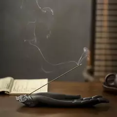 Cerâmica Buda Mão Incenso Sticks Titular, Incensário Aromático, Bergamota, Aromaterapia, Escritório, Teahouse, Decoração de Casa - comprar online
