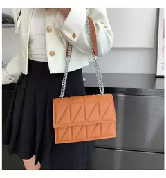 Bolsa de Ombro De Couro PU Para Mulheres, Bolsa Feminina, Correia De Corrente, Crossbody, Punho, Designer, Moda - loja online
